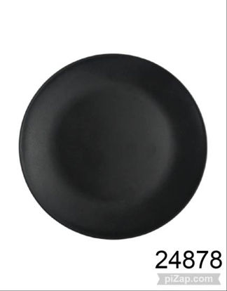 Imagen de PLATO MELAMINA REDONDO NEGRO 20CM 7.25